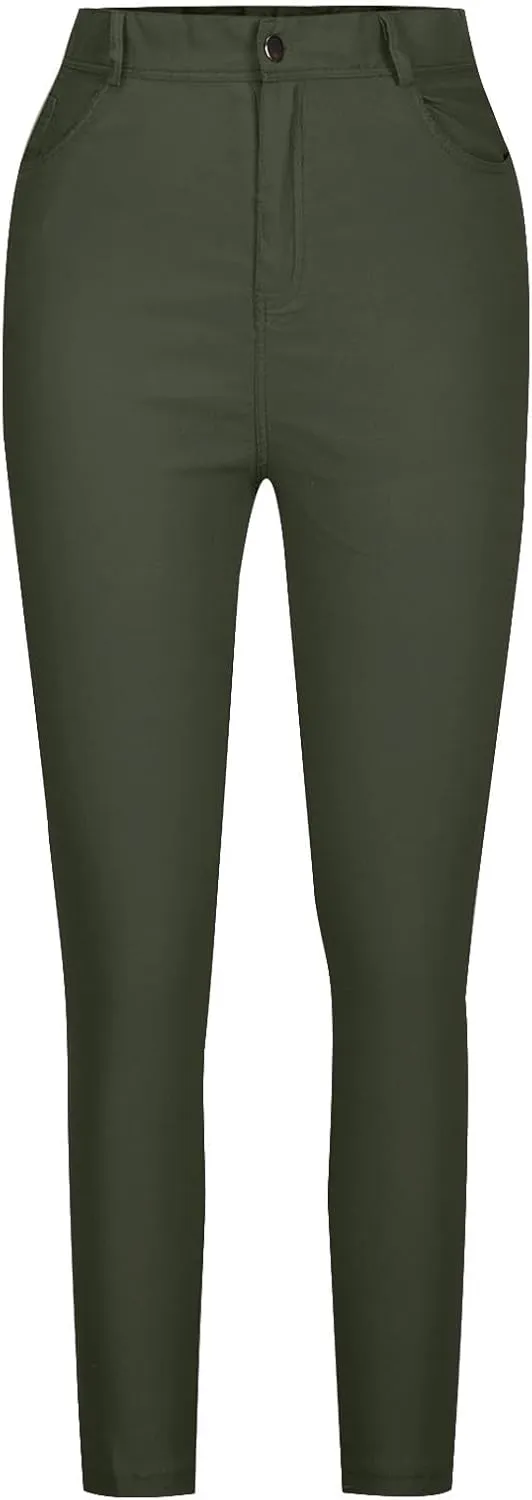 Women's High Waisted Skinny Denim Jeans Hyper Ultra Stretch Comfy Skinny Work Casual Trousers Butt Lifting Jeans