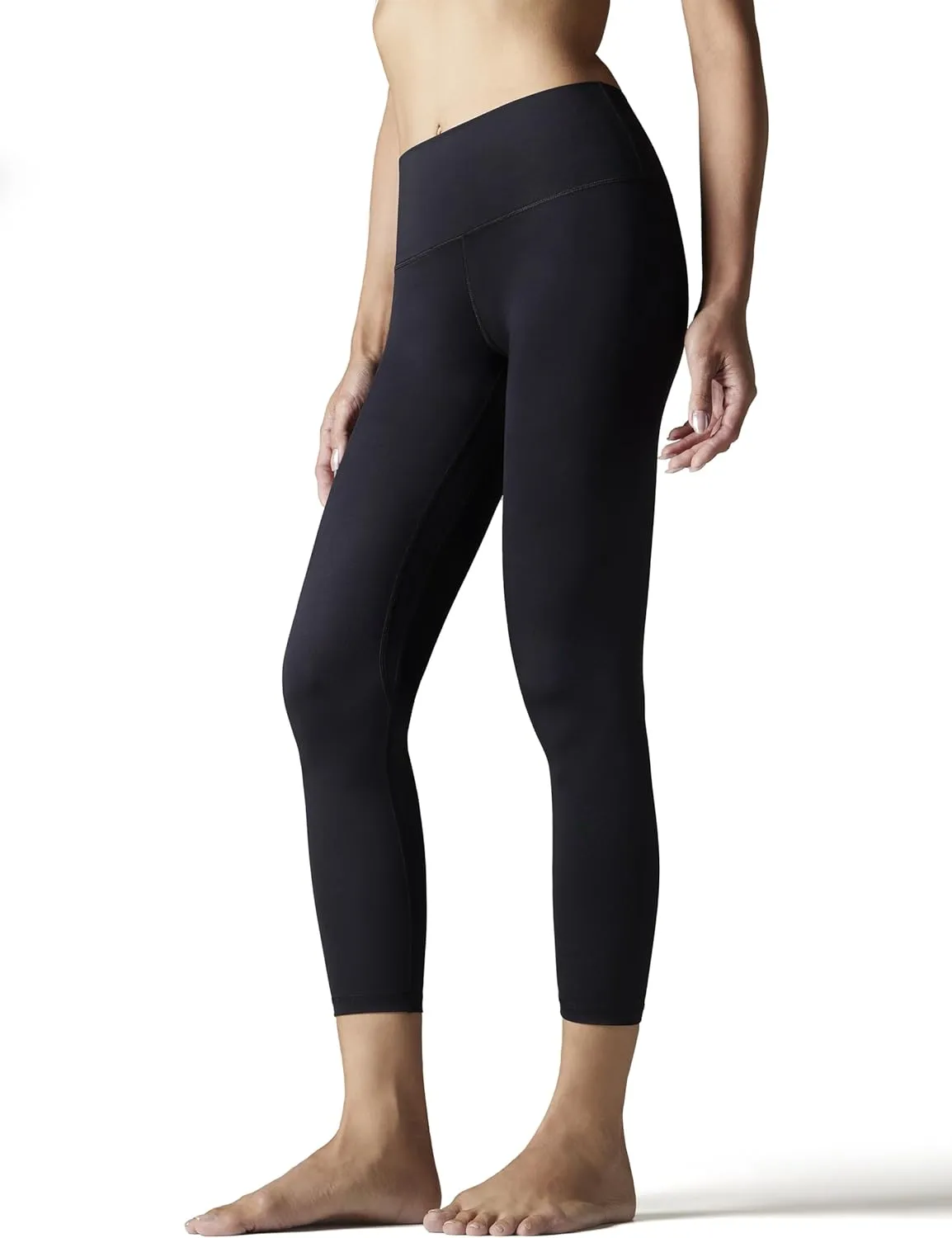 Women's Leggings, 25 inch Inseam, Black, for Everyday wear, Gym, and Yoga.