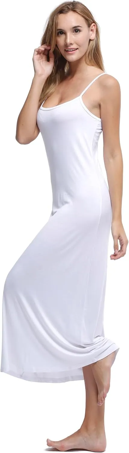 Women's Long Full Cami Slip Dress Sleeveless Nightgowns