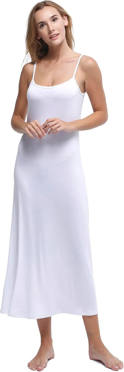 Women's Long Full Cami Slip Dress Sleeveless Nightgowns