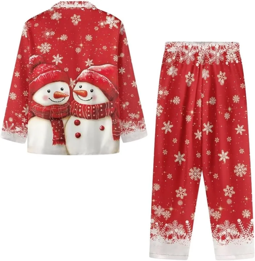 Women's Pajamas Set Long Pants V-Neck Sleepwear Sets Soft Night Wear Loungewear Pajama House Wear Size XS-4XL
