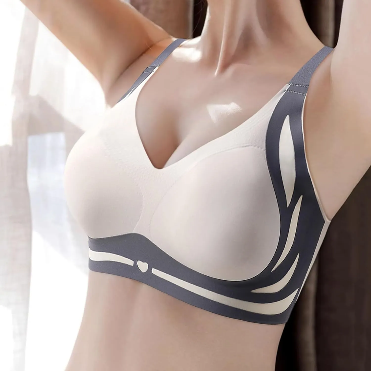 Womens Seamless Wireless Bra Push up Full Coverage Super Gather Bralette No Underwire Anti Sagging Comfortable Everyday Bras