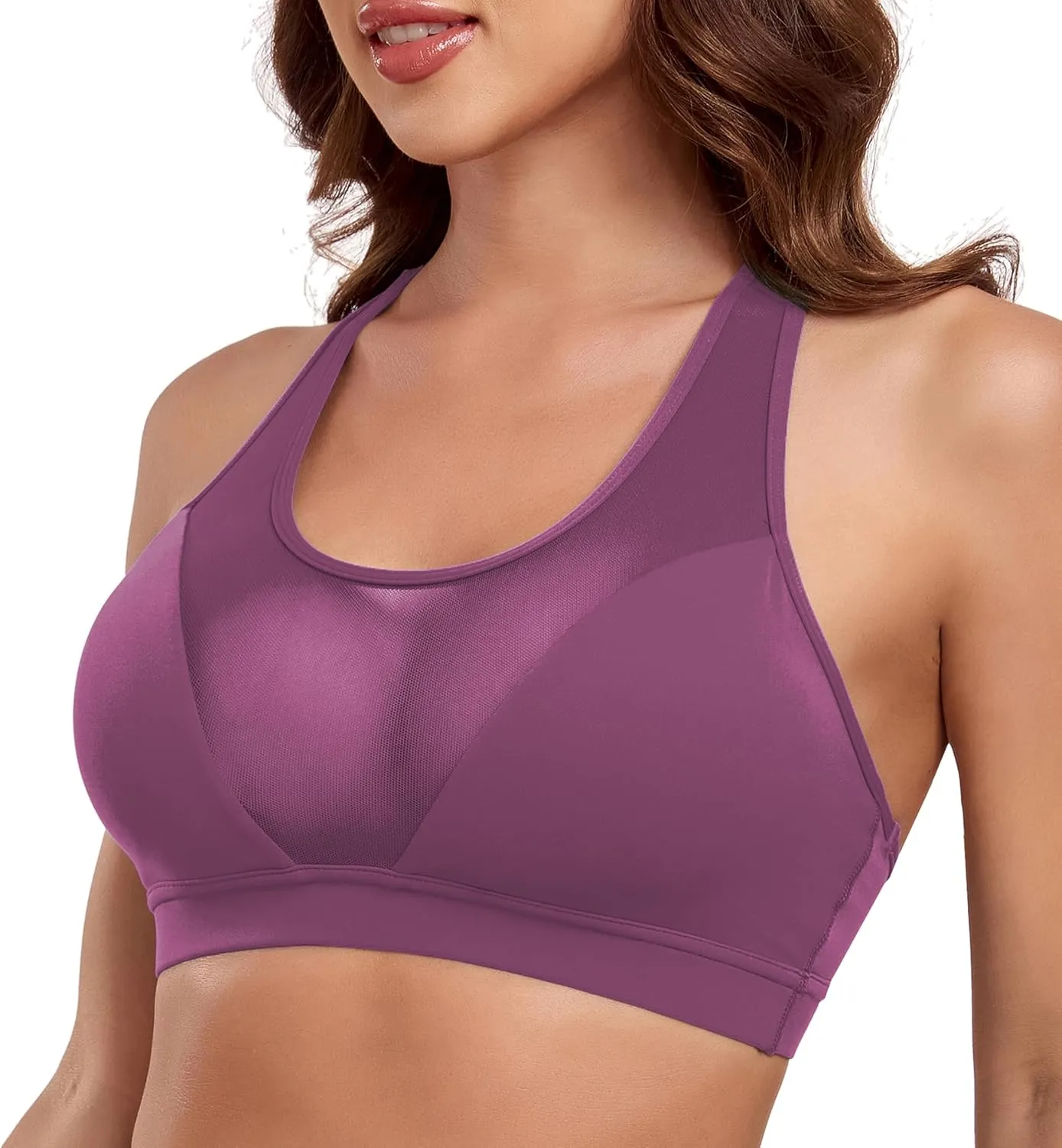Women's Sports Bra Padded Underwear Sexy Top Athletic Running Sports Bra Mesh Workout Bra Yoga Bra