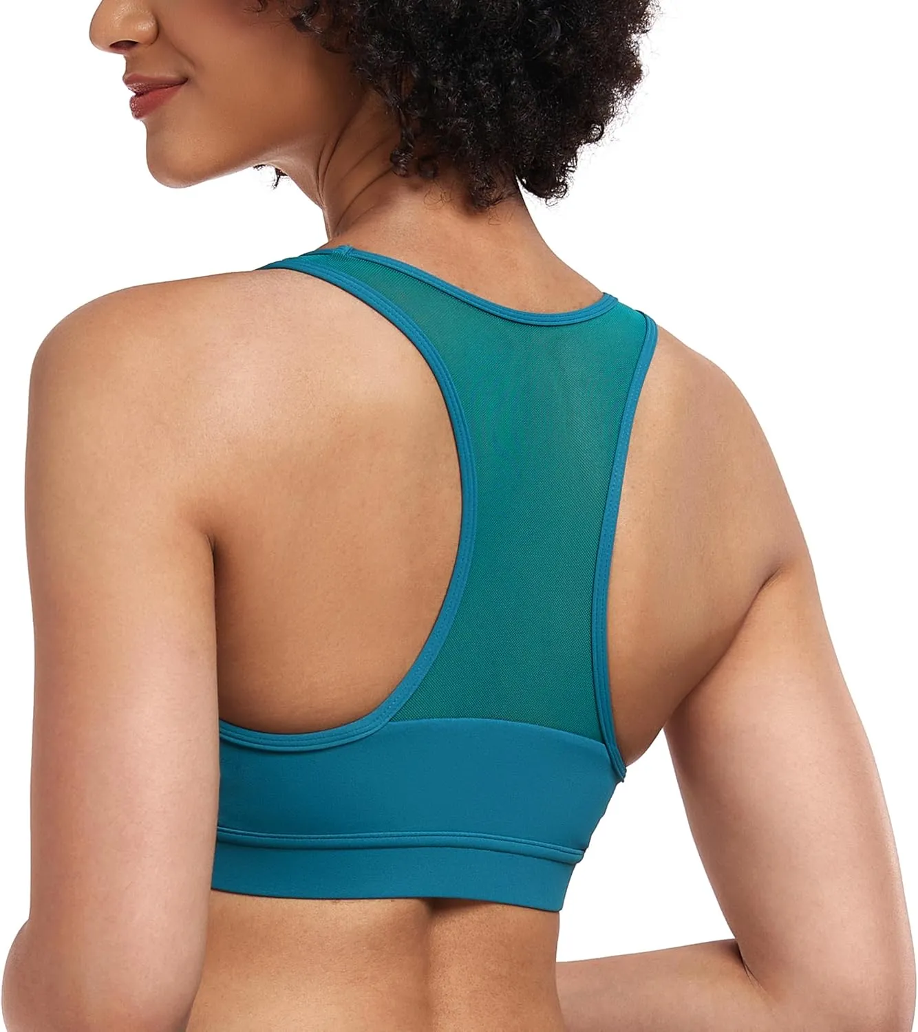Women's Sports Bra Padded Underwear Sexy Top Athletic Running Sports Bra Mesh Workout Bra Yoga Bra