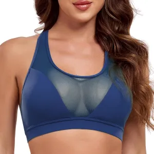 Women's Sports Bra Padded Underwear Sexy Top Athletic Running Sports Bra Mesh Workout Bra Yoga Bra