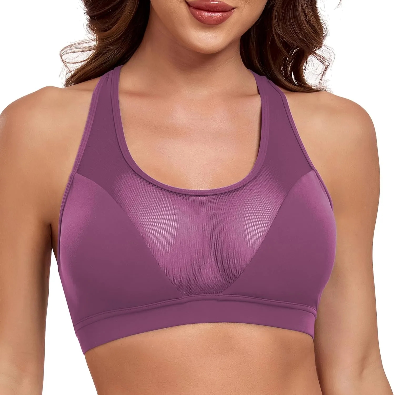 Women's Sports Bra Padded Underwear Sexy Top Athletic Running Sports Bra Mesh Workout Bra Yoga Bra