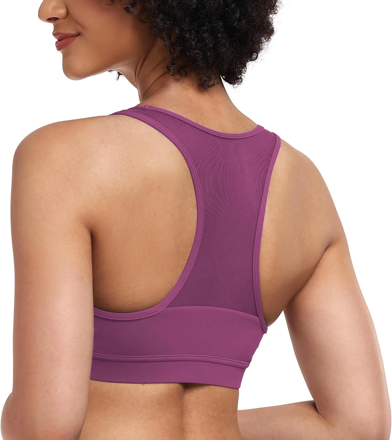 Women's Sports Bra Padded Underwear Sexy Top Athletic Running Sports Bra Mesh Workout Bra Yoga Bra