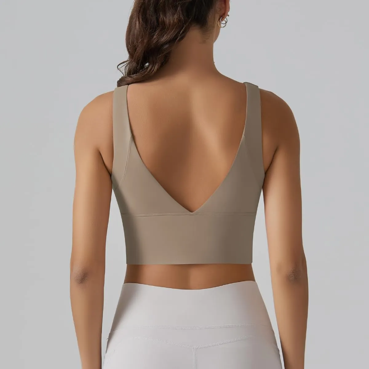 Women's Sports Bra,high Waist Yoga Bras for Women,V-Back Sports Bra with Padding,Suitable high Intensity Sports Bra