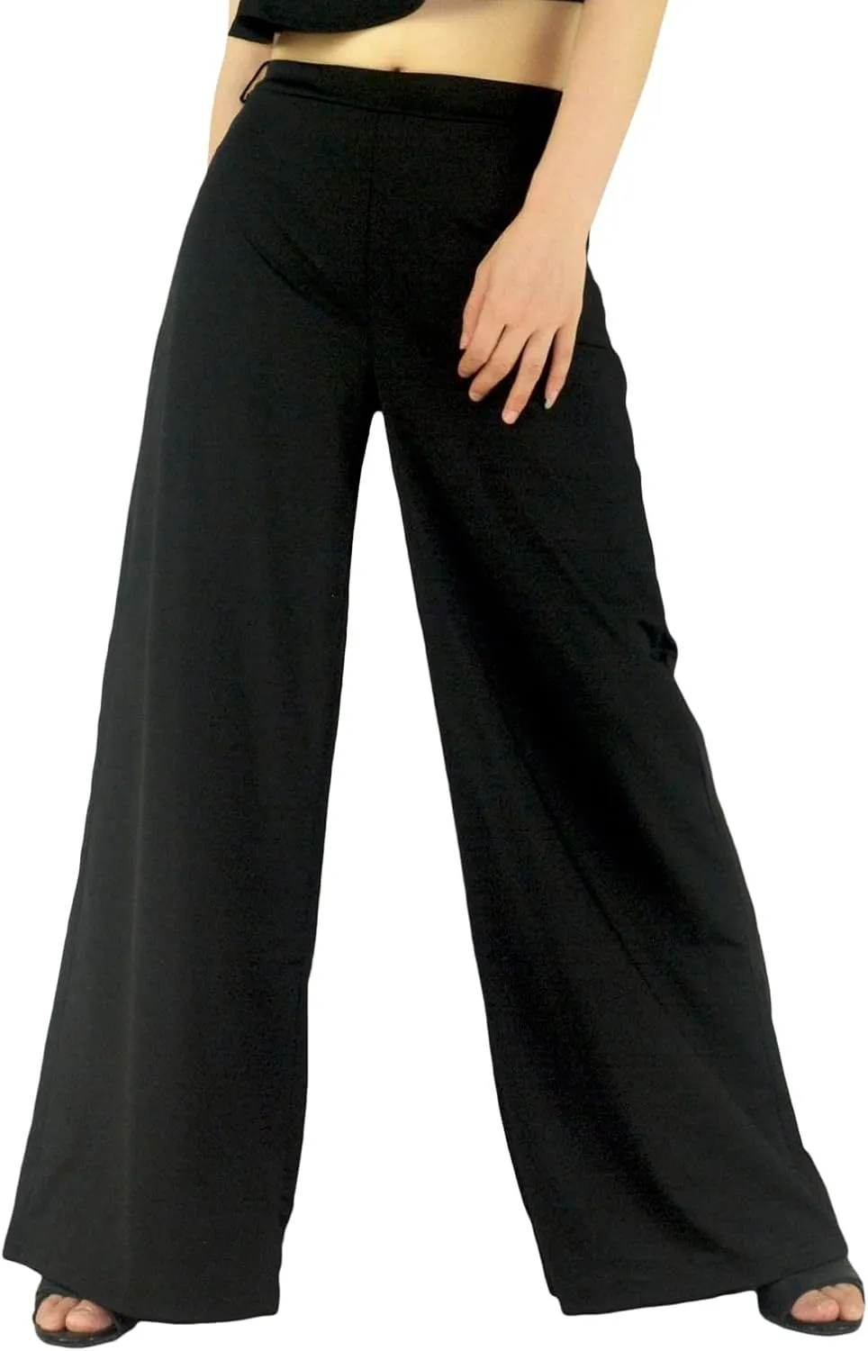 Women's Stretchy Wide Leg Long Palazzo Pants Yoga Comfy Casual Wear Trouser