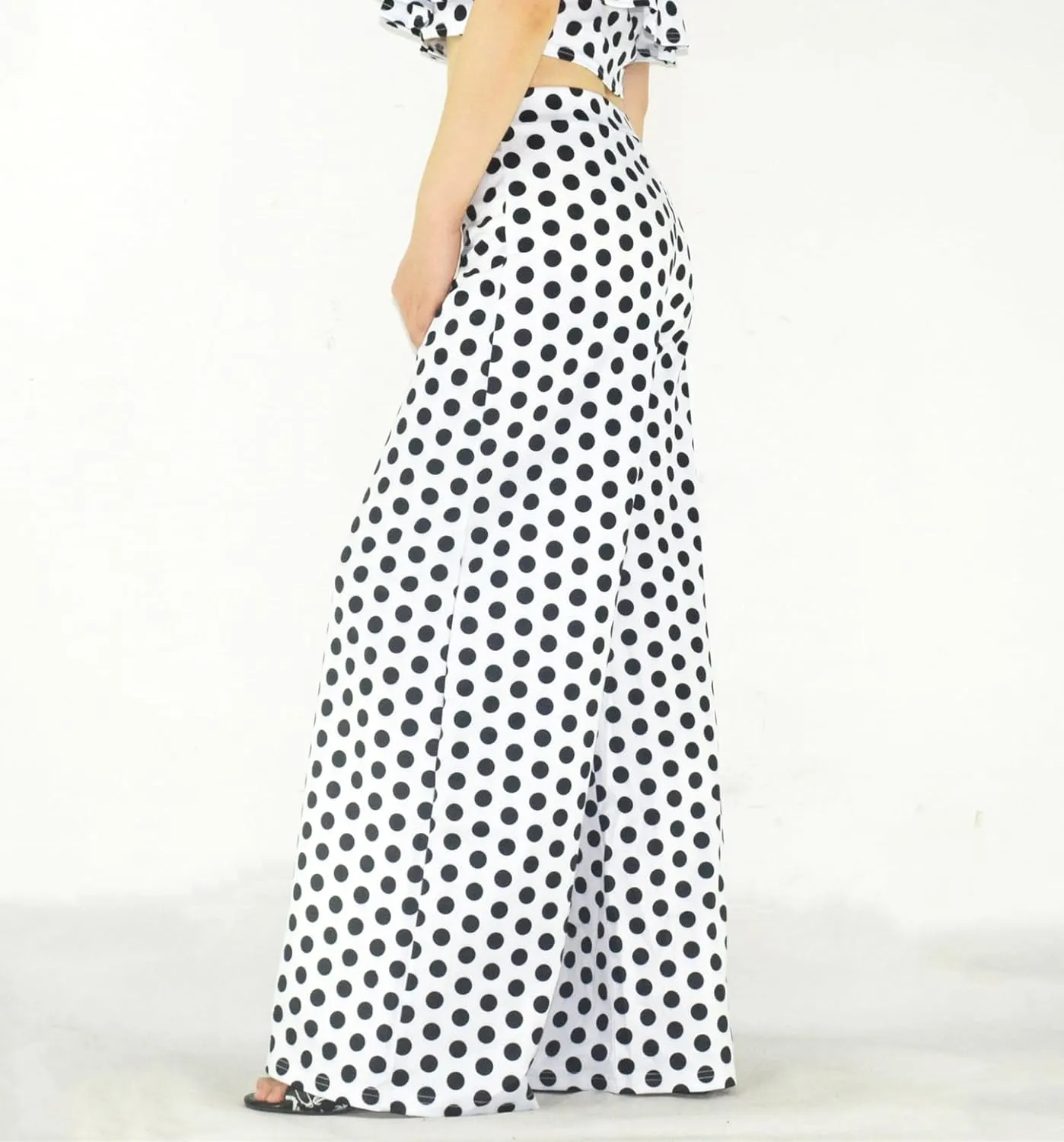 Women's Stretchy Wide Leg Long Palazzo Pants Yoga Comfy Casual Wear Trouser