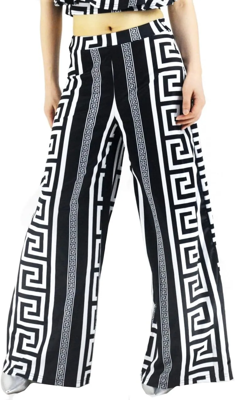 Women's Stretchy Wide Leg Long Palazzo Pants Yoga Comfy Casual Wear Trouser