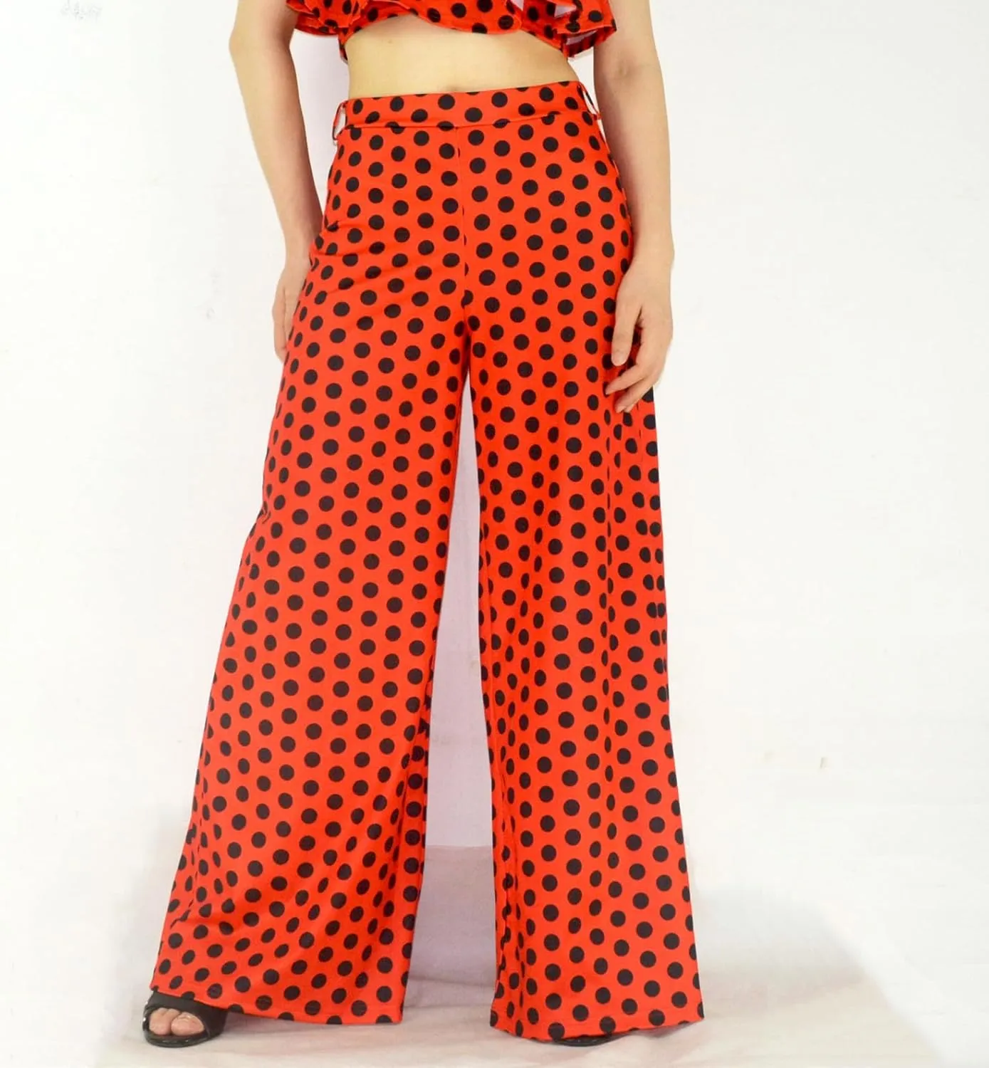 Women's Stretchy Wide Leg Long Palazzo Pants Yoga Comfy Casual Wear Trouser