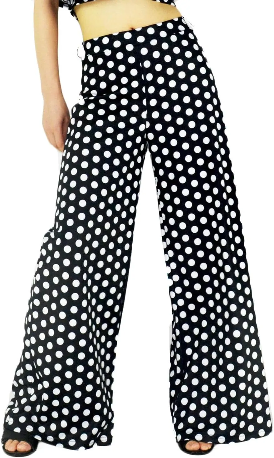Women's Stretchy Wide Leg Long Palazzo Pants Yoga Comfy Casual Wear Trouser