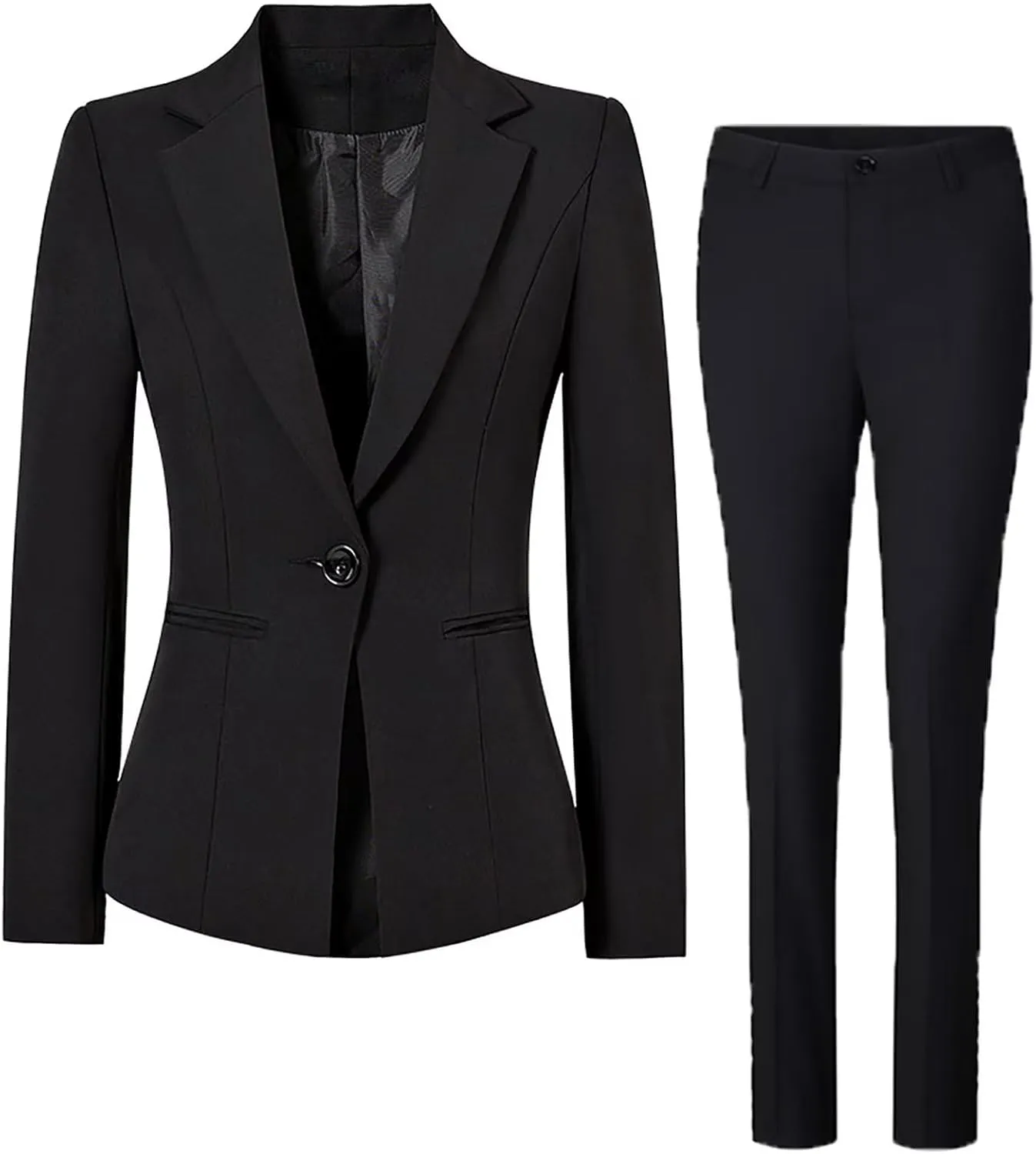 Womens Suit Set 2 Piece Suit Blazer Pants Set Business Suit Jacket for Women Office Lady Work Pants Suit Set