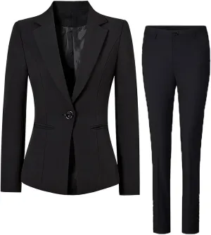 Womens Suit Set 2 Piece Suit Blazer Pants Set Business Suit Jacket for Women Office Lady Work Pants Suit Set