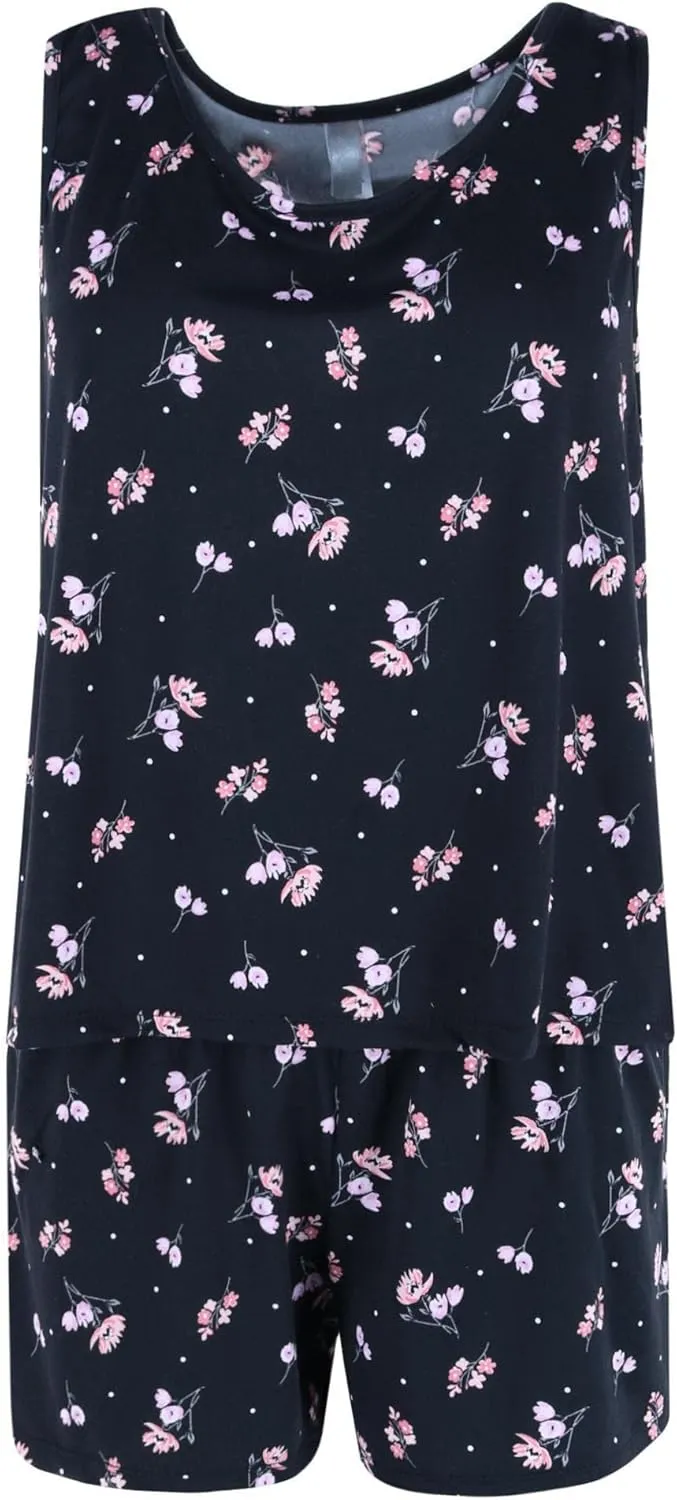 Women's Tank Top and Shorts with Robe Sleep Set