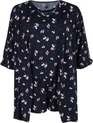 Women's Tank Top and Shorts with Robe Sleep Set