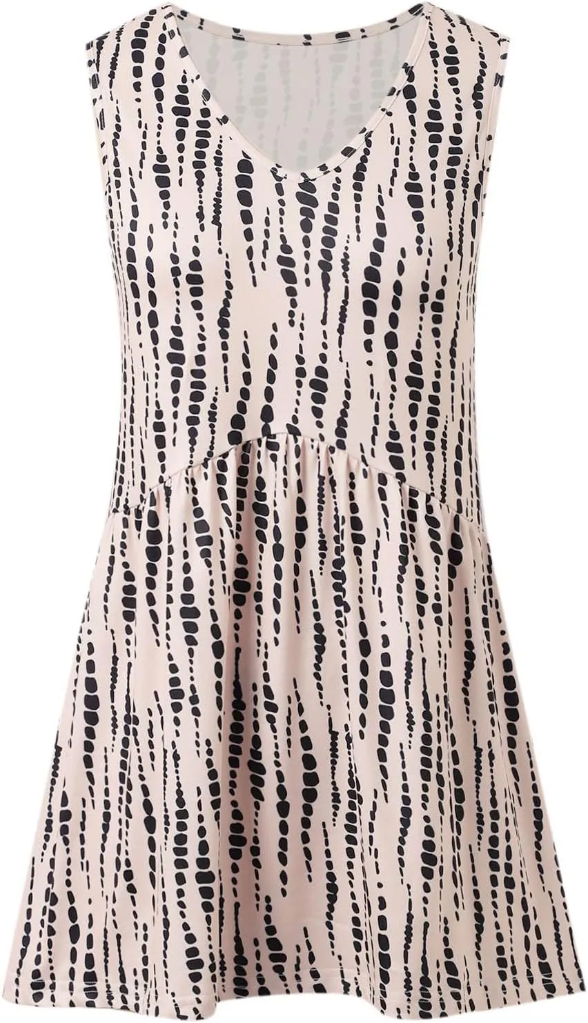 Womens Tank Tops 2025 Flowy Peplum Tops for Women Dressy Sleeveless V Neck Babydoll Tank Tops
