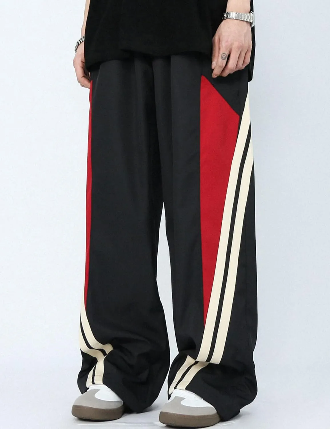 Y2k Sweatpants Vintage Baggy Pants Hip Hop Track Pants Harajuku Joggers Wide Leg Parachute Pants for Men