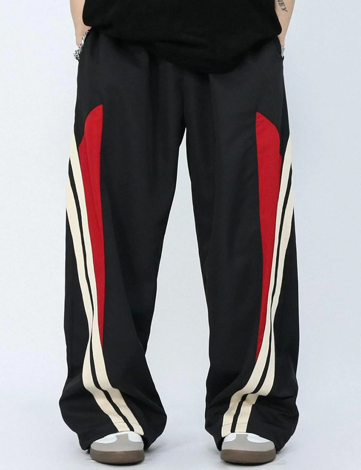 Y2k Sweatpants Vintage Baggy Pants Hip Hop Track Pants Harajuku Joggers Wide Leg Parachute Pants for Men