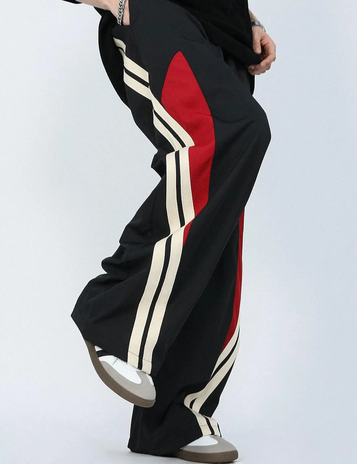 Y2k Sweatpants Vintage Baggy Pants Hip Hop Track Pants Harajuku Joggers Wide Leg Parachute Pants for Men