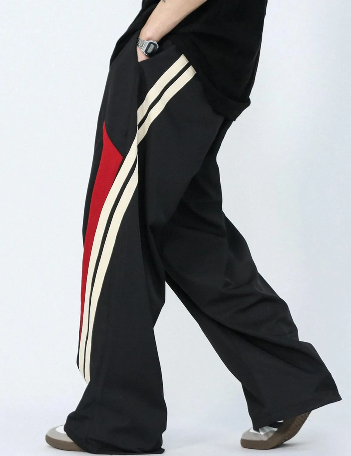 Y2k Sweatpants Vintage Baggy Pants Hip Hop Track Pants Harajuku Joggers Wide Leg Parachute Pants for Men