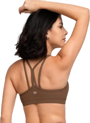 Yvette Yoga Sports Bra for Women - Padded Strappy Cute Sports Bra