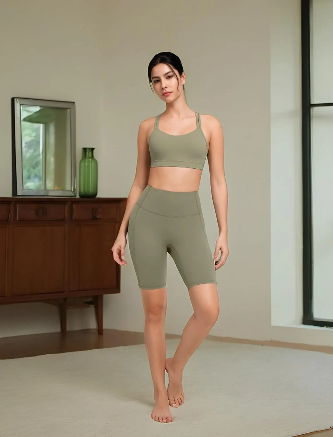 Yvette Yoga Sports Bra for Women - Padded Strappy Cute Sports Bra