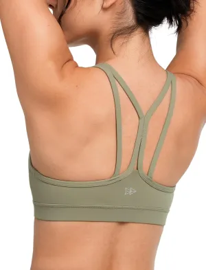 Yvette Yoga Sports Bra for Women - Padded Strappy Cute Sports Bra