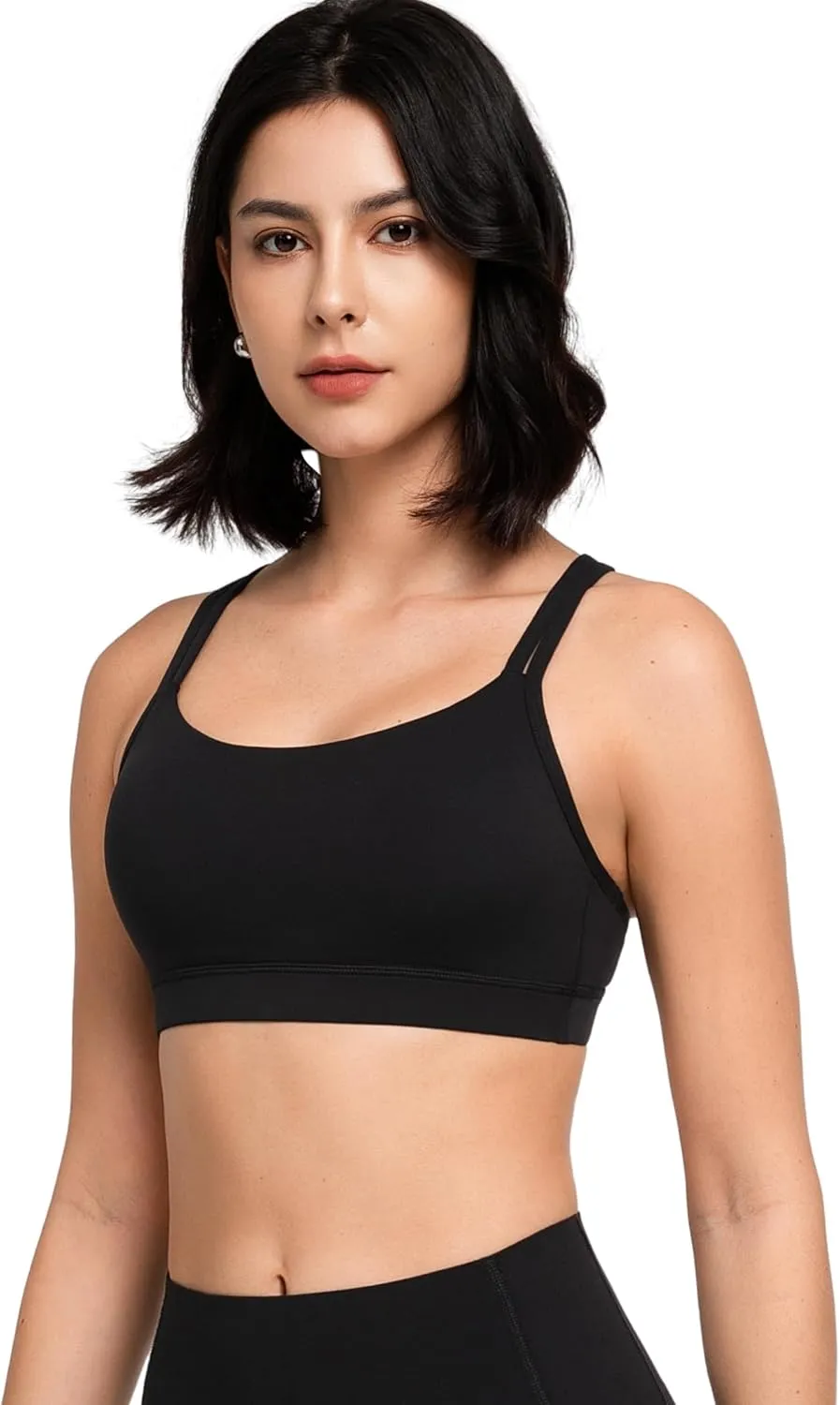 Yvette Yoga Sports Bra for Women - Padded Strappy Cute Sports Bra