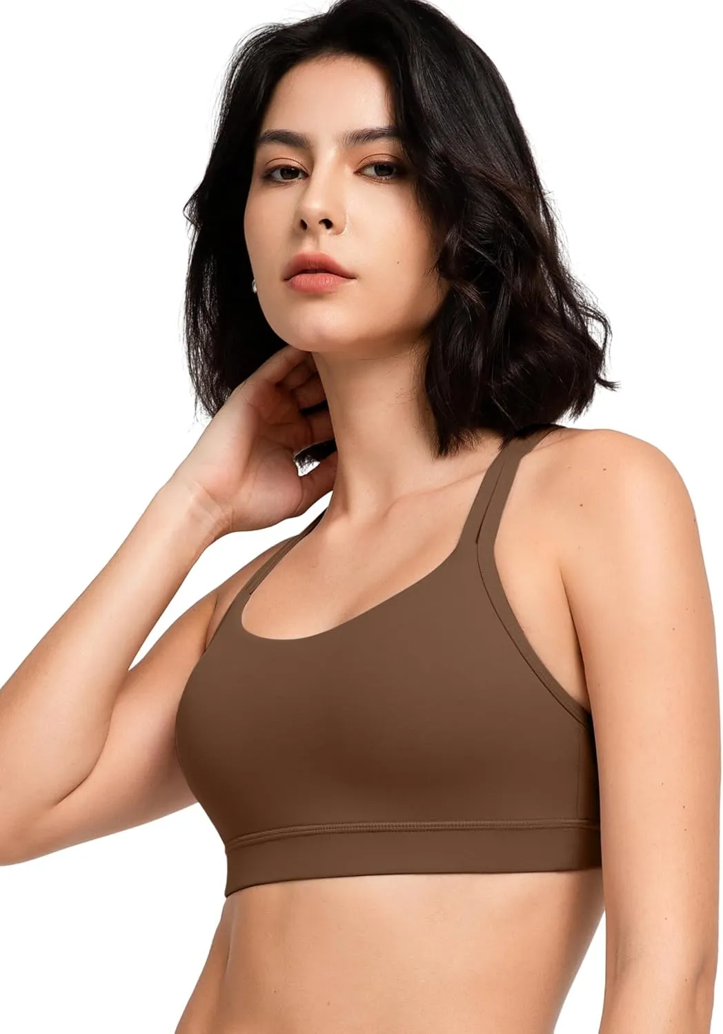 Yvette Yoga Sports Bra for Women - Padded Strappy Cute Sports Bra