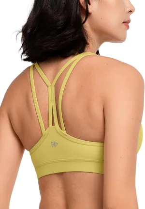 Yvette Yoga Sports Bra for Women - Padded Strappy Cute Sports Bra