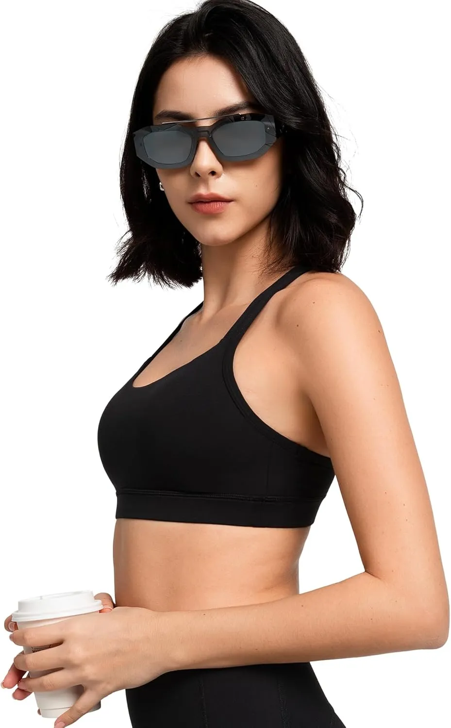 Yvette Yoga Sports Bra for Women - Padded Strappy Cute Sports Bra