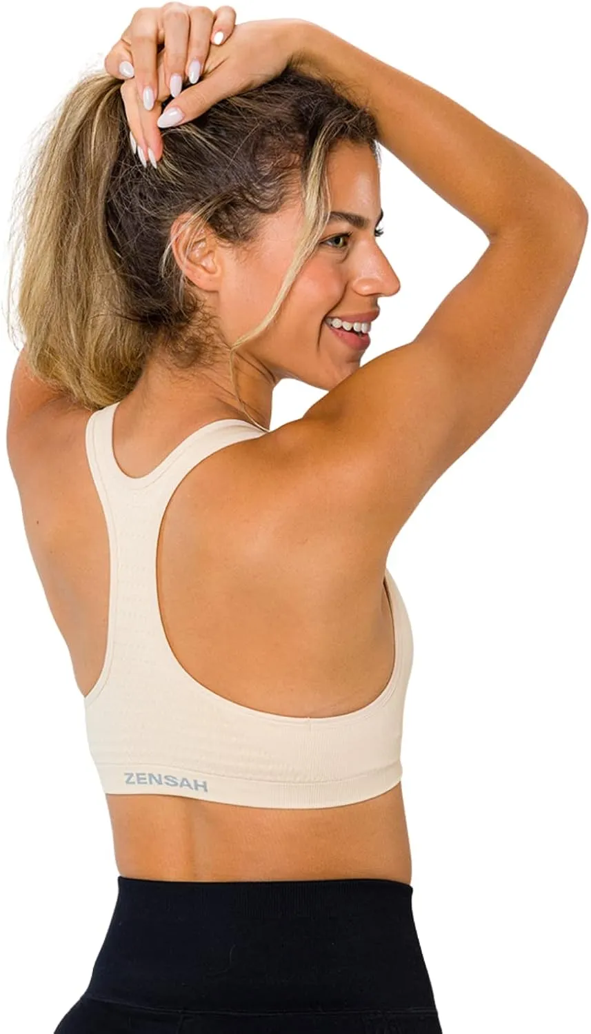 Zensah Seamless Sports Bra - Best Sports Bra for Running, Made in USA